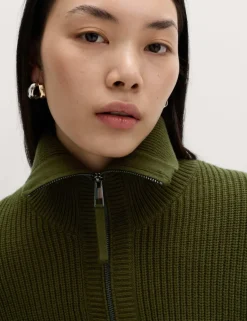 Cotton Rich Pocket Detail Knitted Jacket