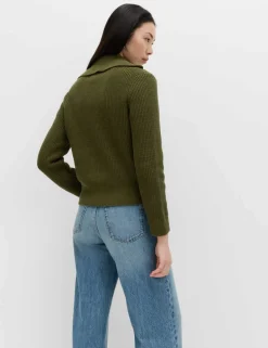 Cotton Rich Pocket Detail Knitted Jacket