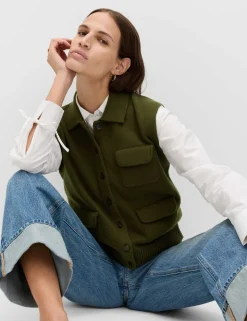 Cotton Rich Pocket Knitted Waistcoat