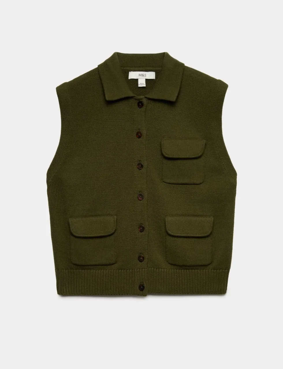 Cotton Rich Pocket Knitted Waistcoat