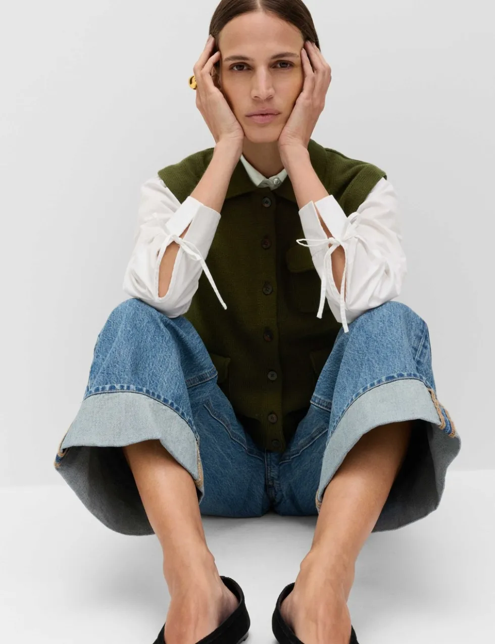 Cotton Rich Pocket Knitted Waistcoat