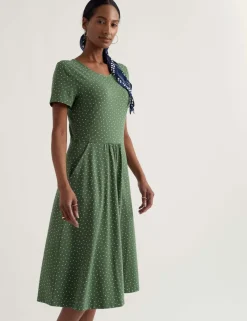 Cotton Rich Polka Dot T-Shirt Dress