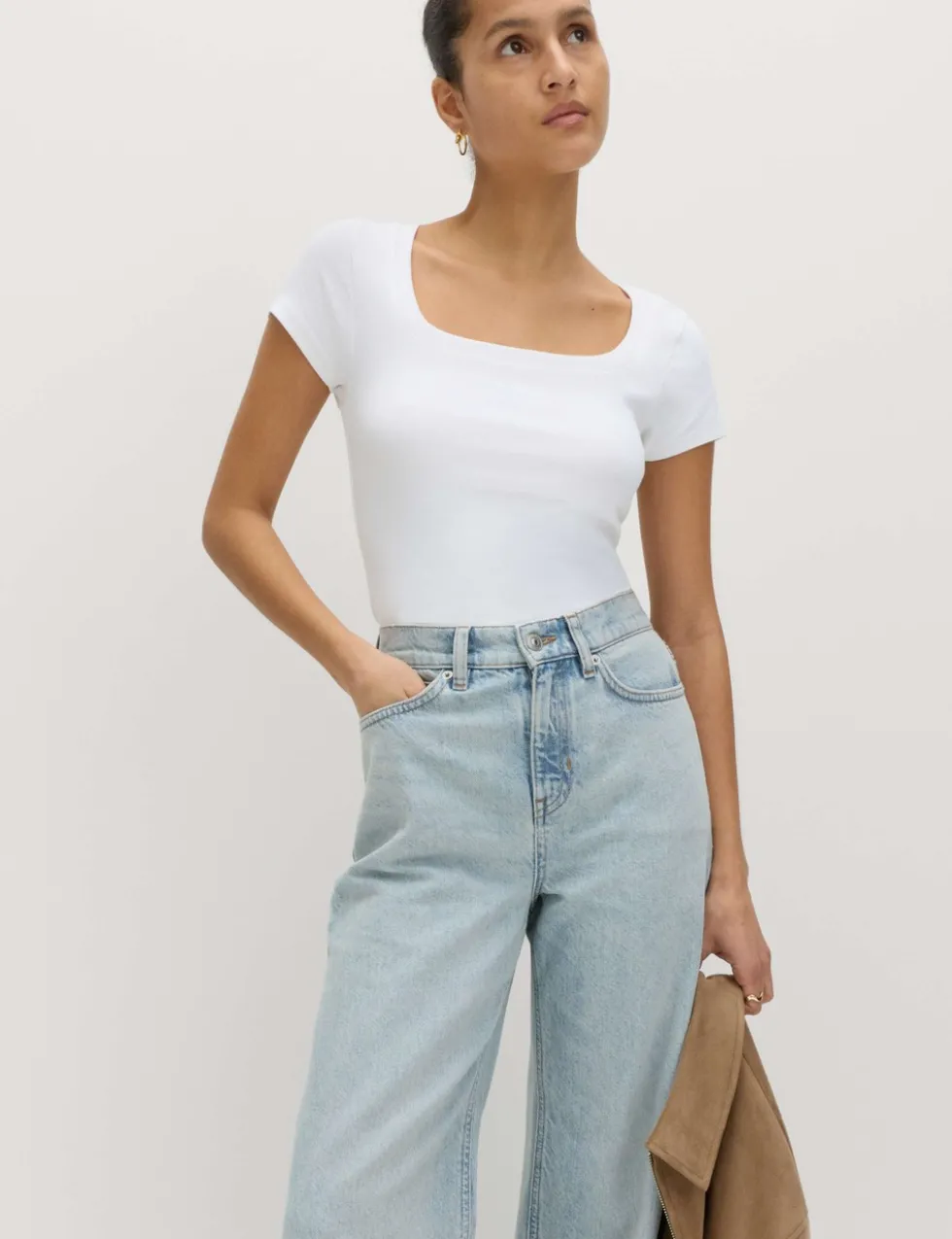 Cotton Rich Premium Square Neck Top