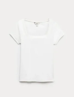 Cotton Rich Premium Square Neck Top