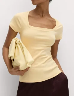 Cotton Rich Premium Square Neck Top