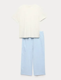 Cotton Rich Printed Cropped Pyjama Set