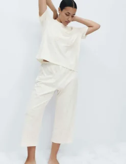 Cotton Rich Printed Cropped Pyjama Set