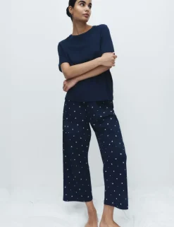 Cotton Rich Printed Cropped Pyjama Set