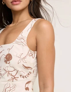 Cotton Rich Printed Mini Shift Dress