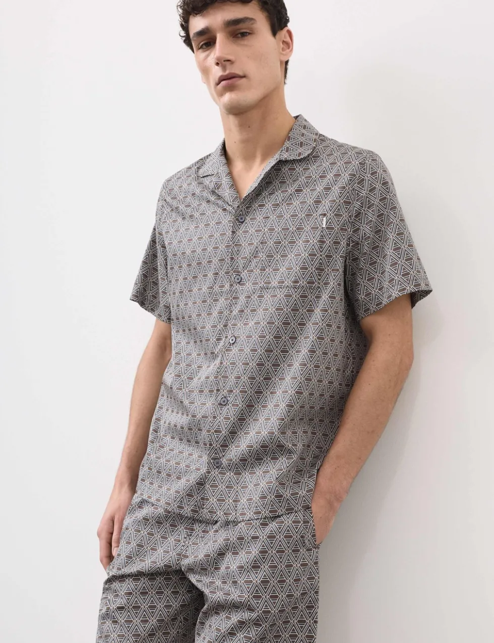 Cotton Rich Printed Pyjama Top