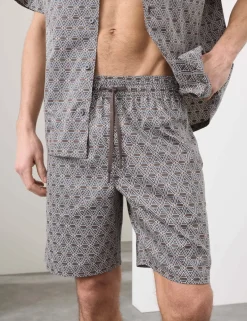 Cotton Rich Printed Pyjama Shorts
