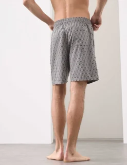 Cotton Rich Printed Pyjama Shorts