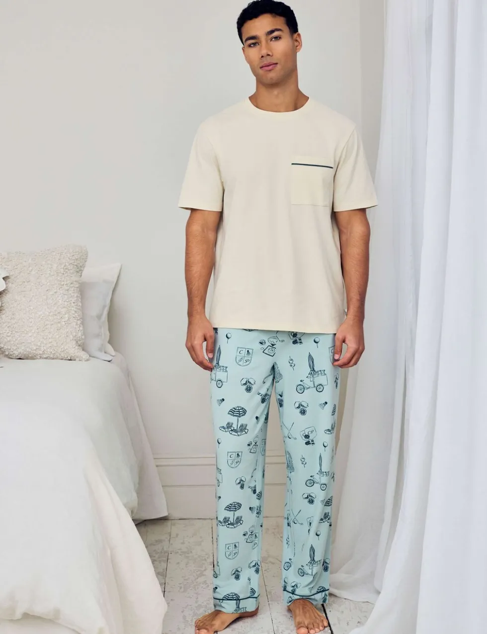 Cotton Rich Printed Pyjama Set