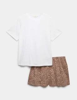 Cotton Rich Printed Shortie Set