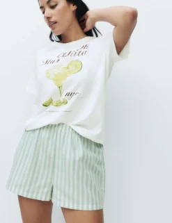 Cotton Rich Printed Shortie Set