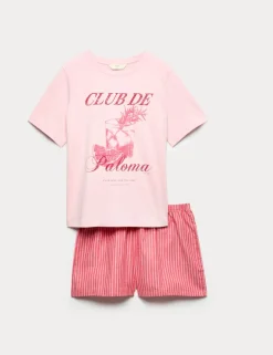 Cotton Rich Printed Shortie Set