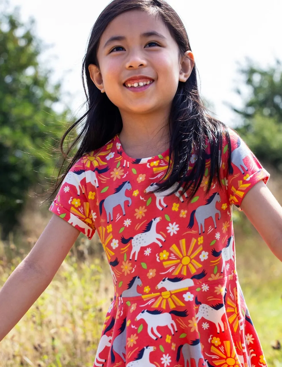Cotton Rich Printed Skater Dress (1-12 Yrs)