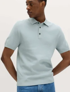 Cotton Rich Regular Fit Knitted Polo Shirt