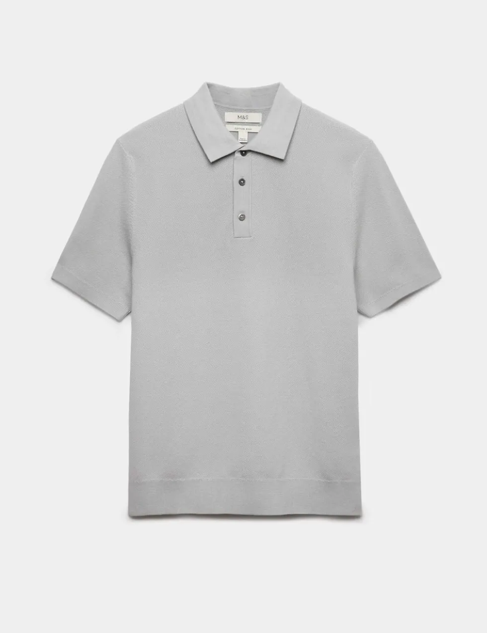 Cotton Rich Regular Fit Knitted Polo Shirt