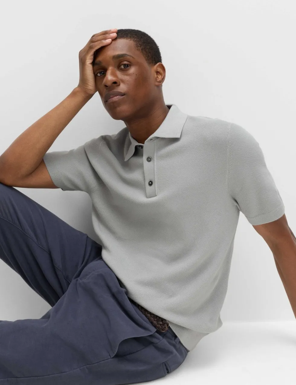 Cotton Rich Regular Fit Knitted Polo Shirt