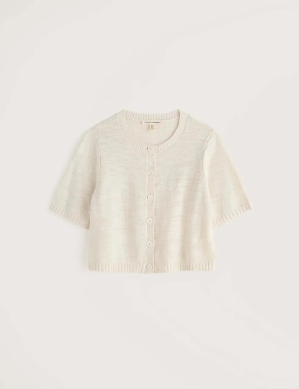 Cotton Rich Relaxed Cardigan with Linen