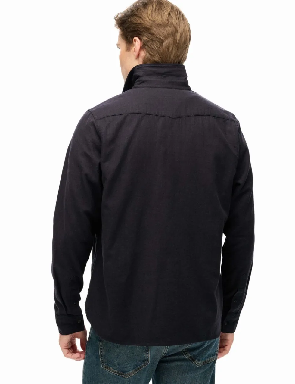 Cotton Rich Relaxed Fit Overshirt with Linen