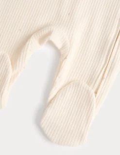 Cotton Rich Ribbed Eid Sleepsuit (7lbs-1 Yrs)