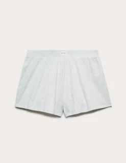 Cotton Rich Ribbed Pyjama Shorts