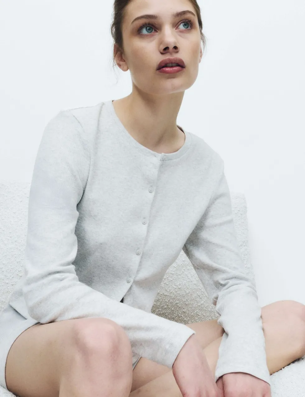 Cotton Rich Ribbed Pyjama Shorts