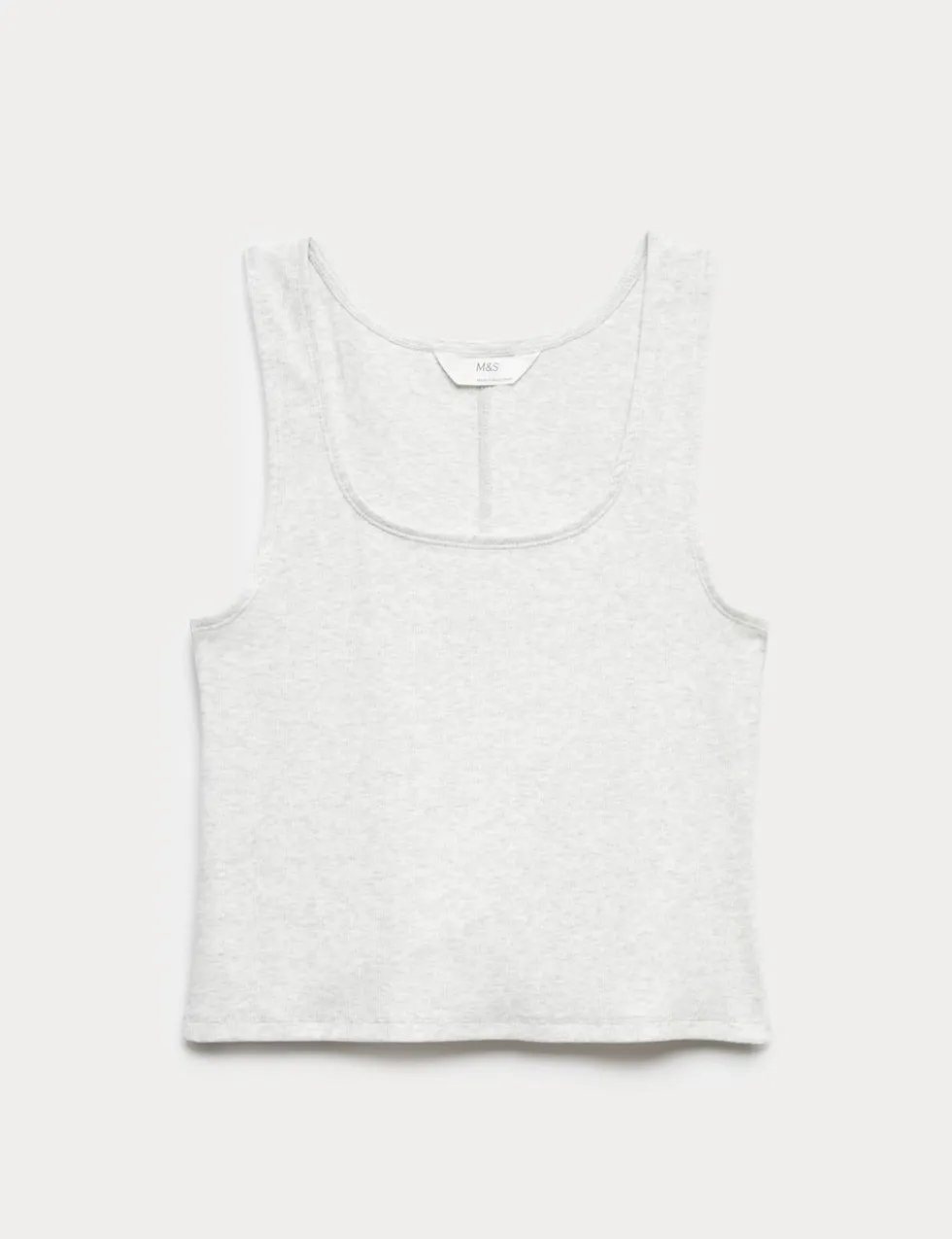Cotton Rich Ribbed Pyjama Vest