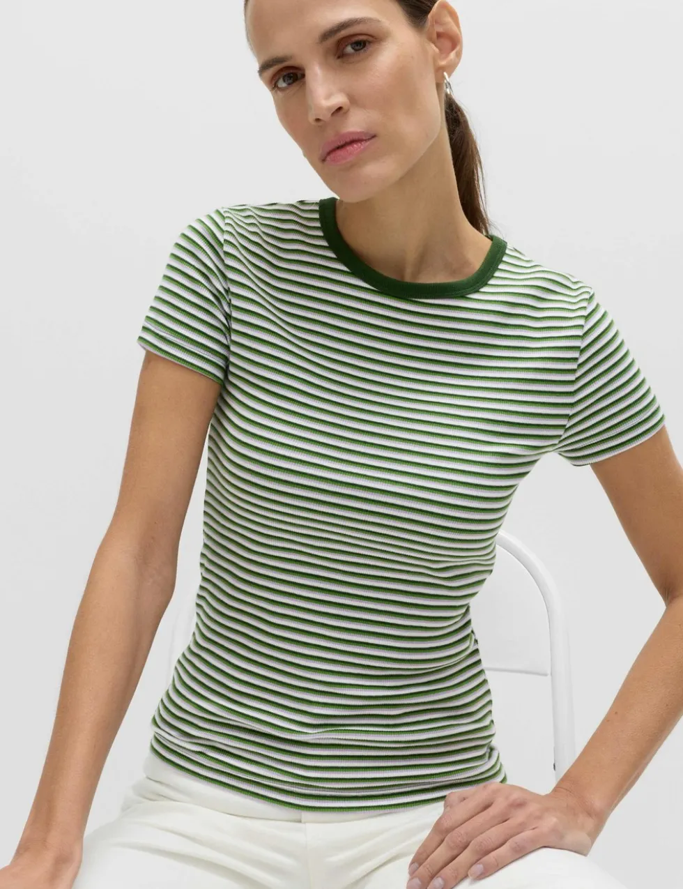 Cotton Rich Ribbed Slim Fit T-Shirt