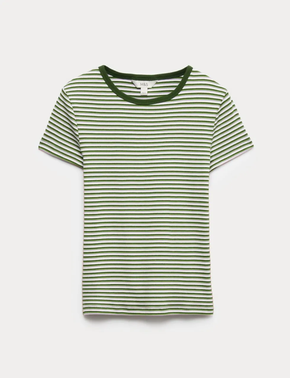 Cotton Rich Ribbed Slim Fit T-Shirt
