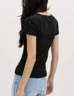 Cotton Rich Ribbed Slim Fit T-Shirt
