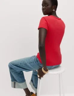 Cotton Rich Ribbed Slim Fit T-Shirt