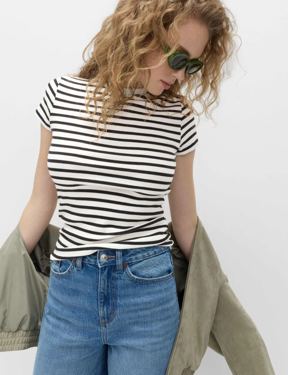 Cotton Rich Ribbed Slim Fit T-Shirt