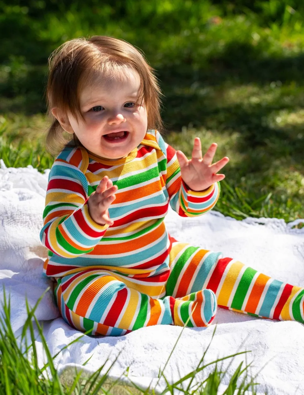 Cotton Rich Ribbed Striped Bodysuit (0-18 Mths)