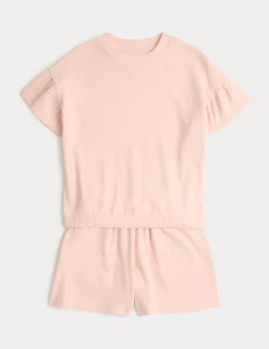 Cotton Rich Ribbed Top & Bottom Outfit (1-8 Yrs)