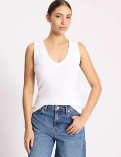 Cotton Rich Ribbed V-Neck Vest