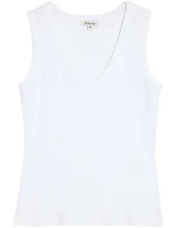 Cotton Rich Ribbed V-Neck Vest