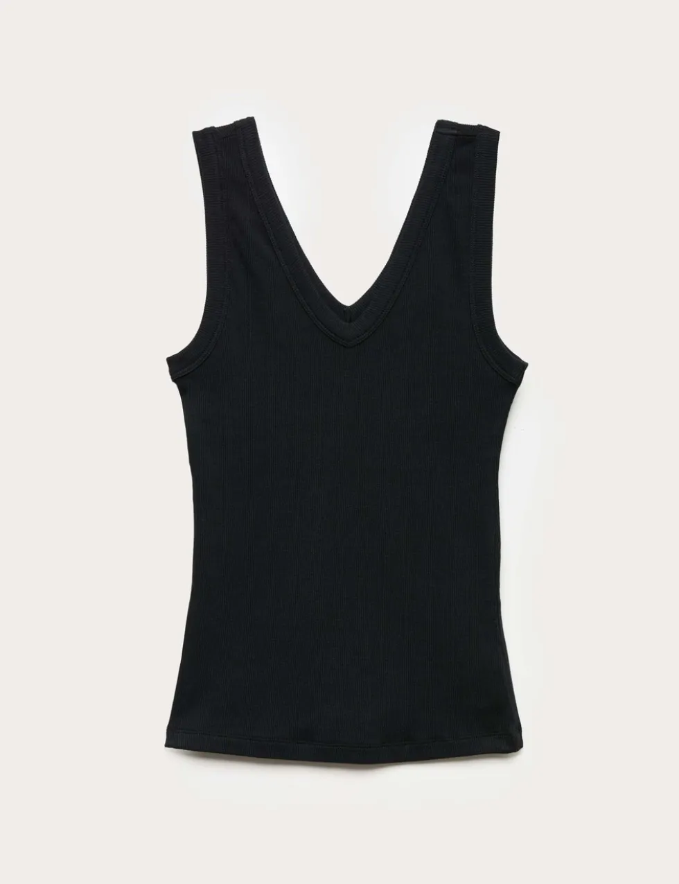 Cotton Rich Ribbed V-Neck Vest