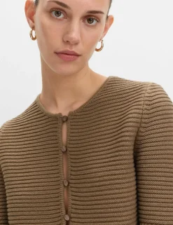 Cotton Rich Ruffle Detail Cardigan