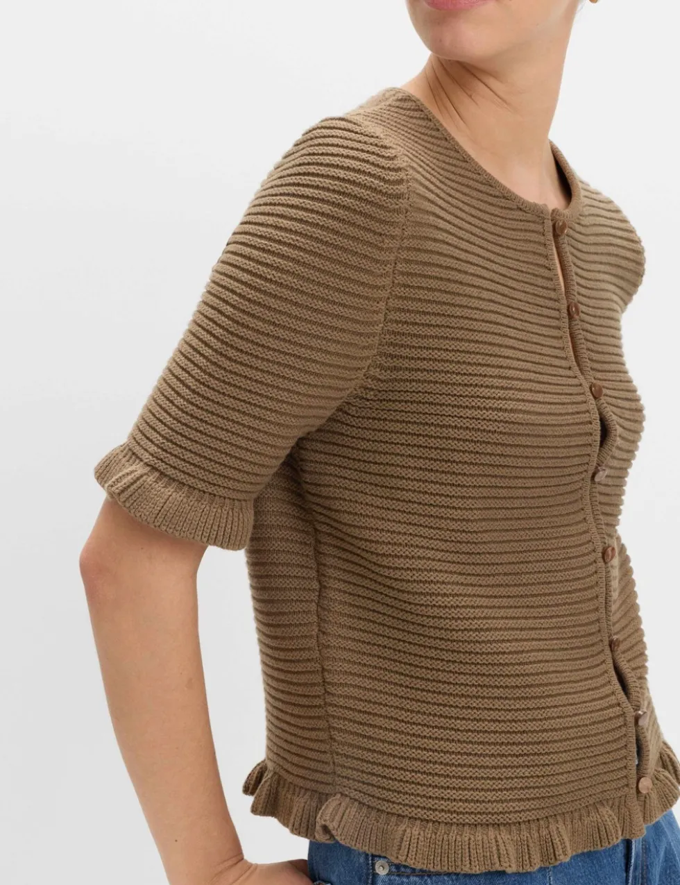 Cotton Rich Ruffle Detail Cardigan