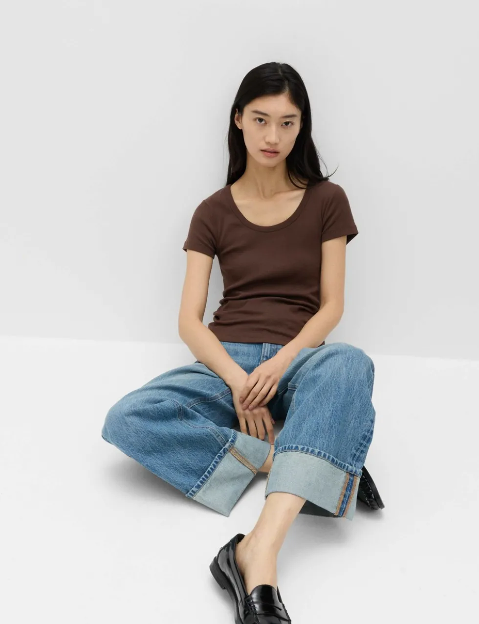 Cotton Rich Scoop Neck Slim Fit T-Shirt