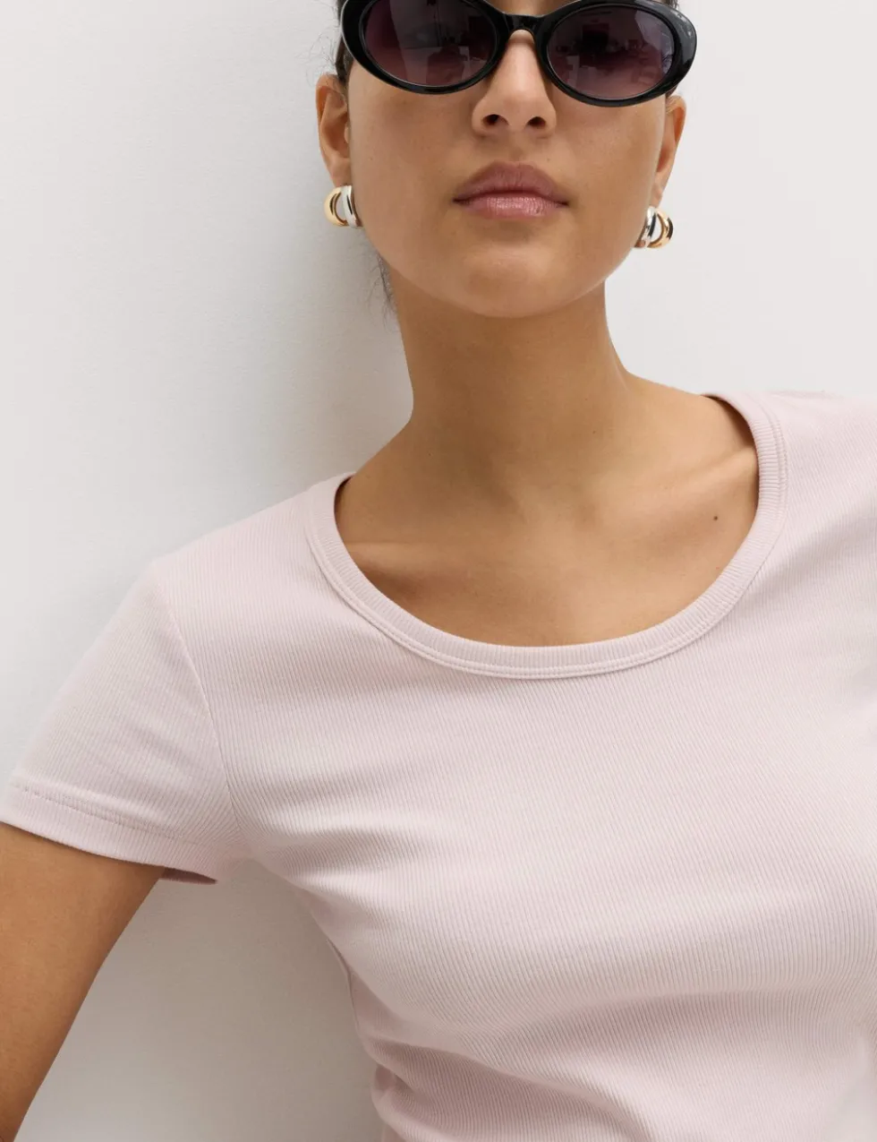 Cotton Rich Scoop Neck Slim Fit T-Shirt