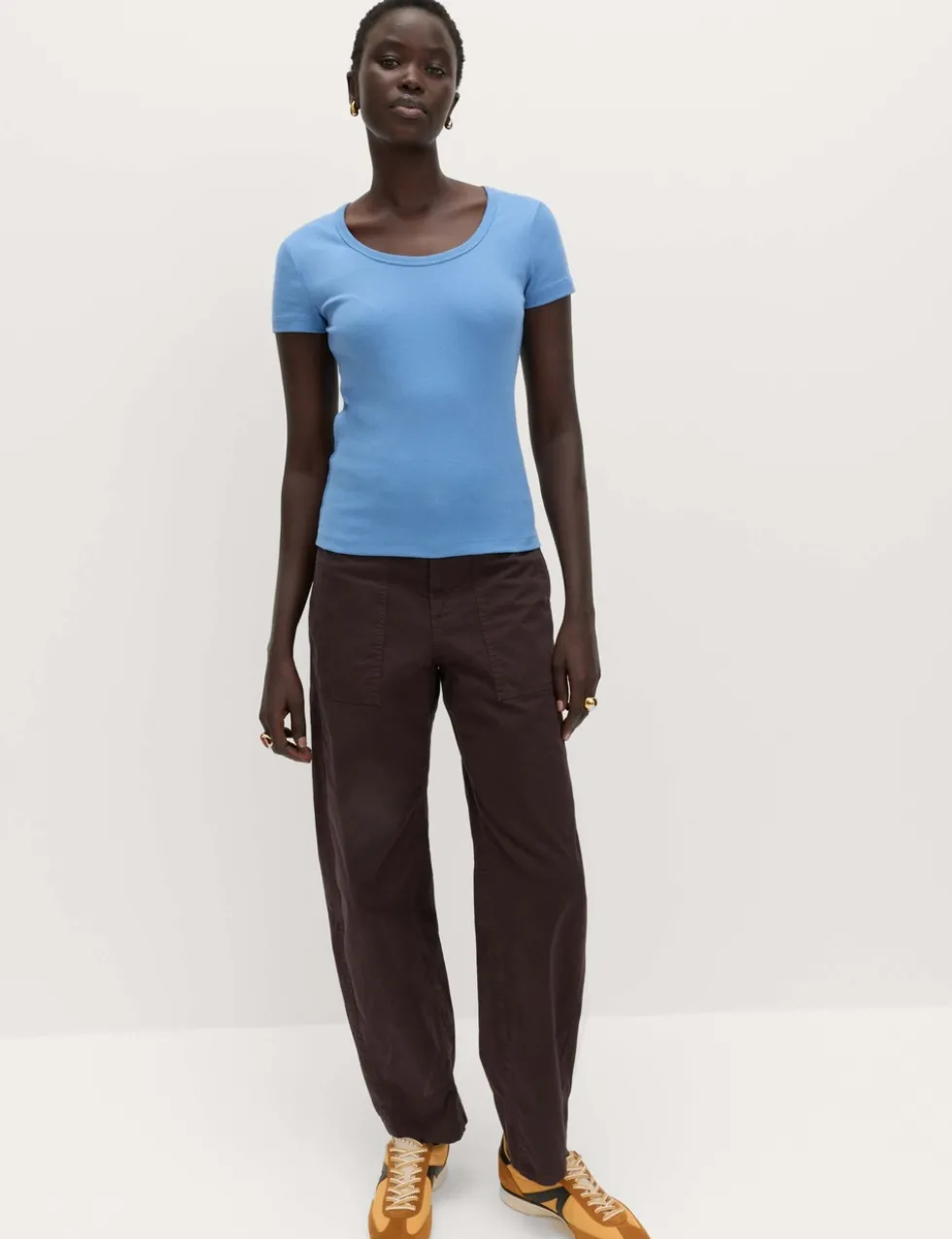 Cotton Rich Scoop Neck Slim Fit T-Shirt