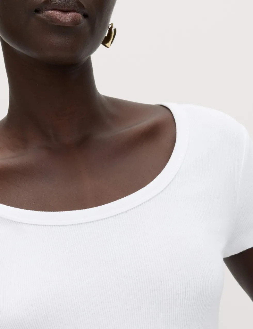 Cotton Rich Scoop Neck Slim Fit T-Shirt