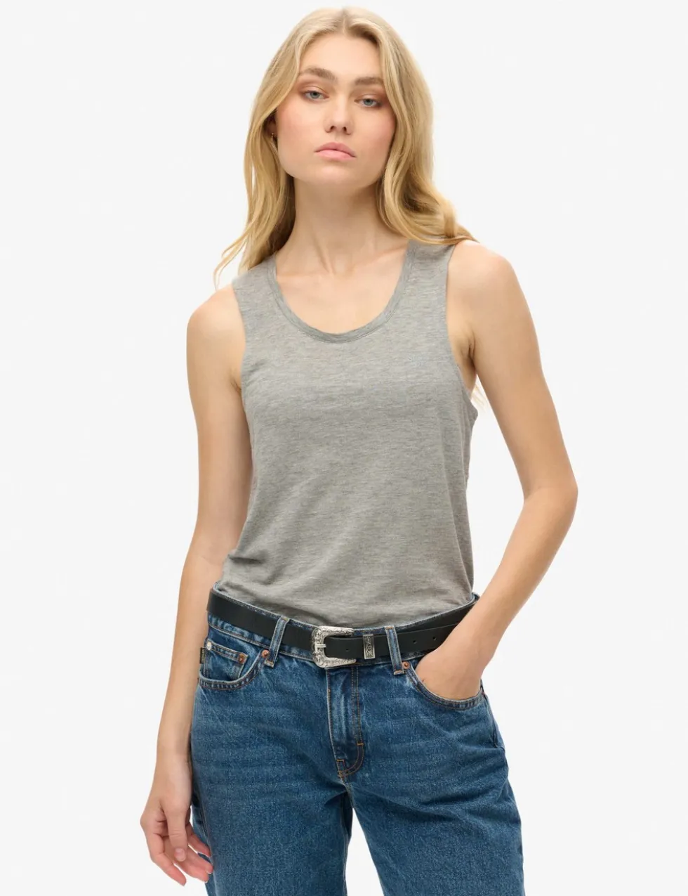Cotton Rich Scoop Neck Tank Top