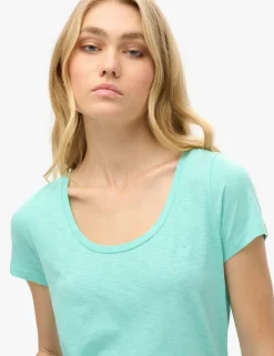 Cotton Rich Scoop Neck T-Shirt