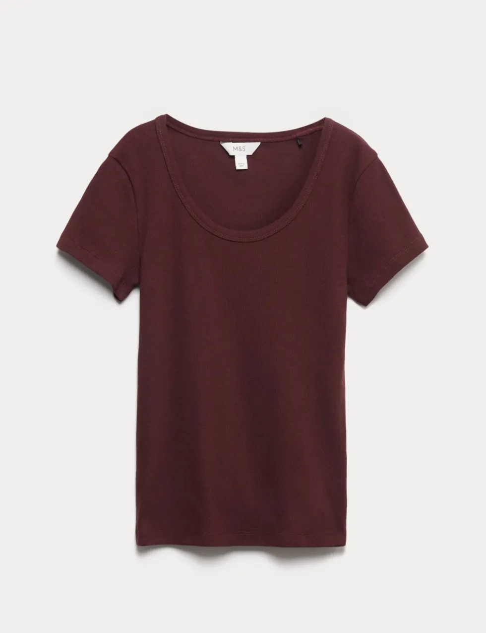 Cotton Rich Scoop Neck T-Shirt