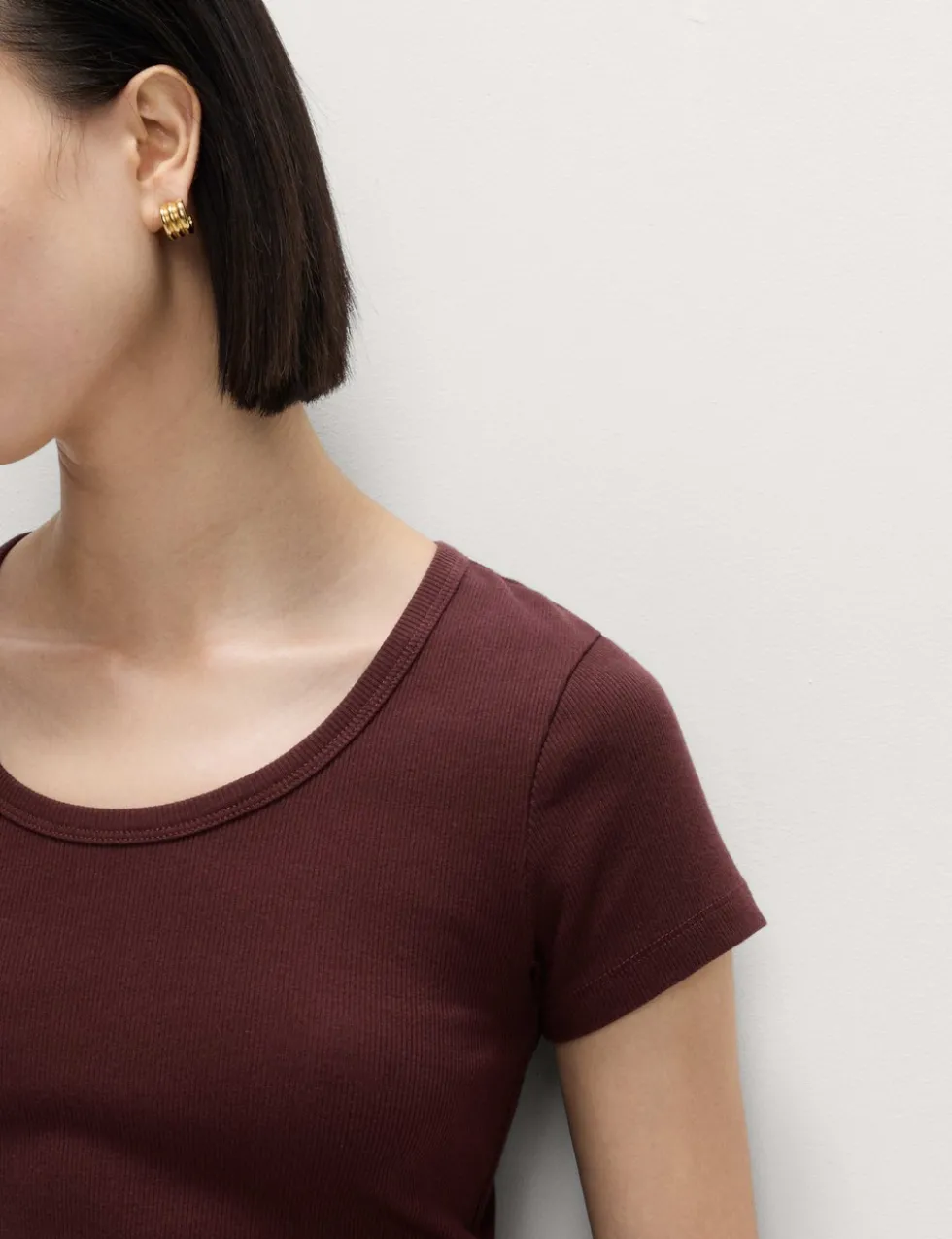 Cotton Rich Scoop Neck T-Shirt
